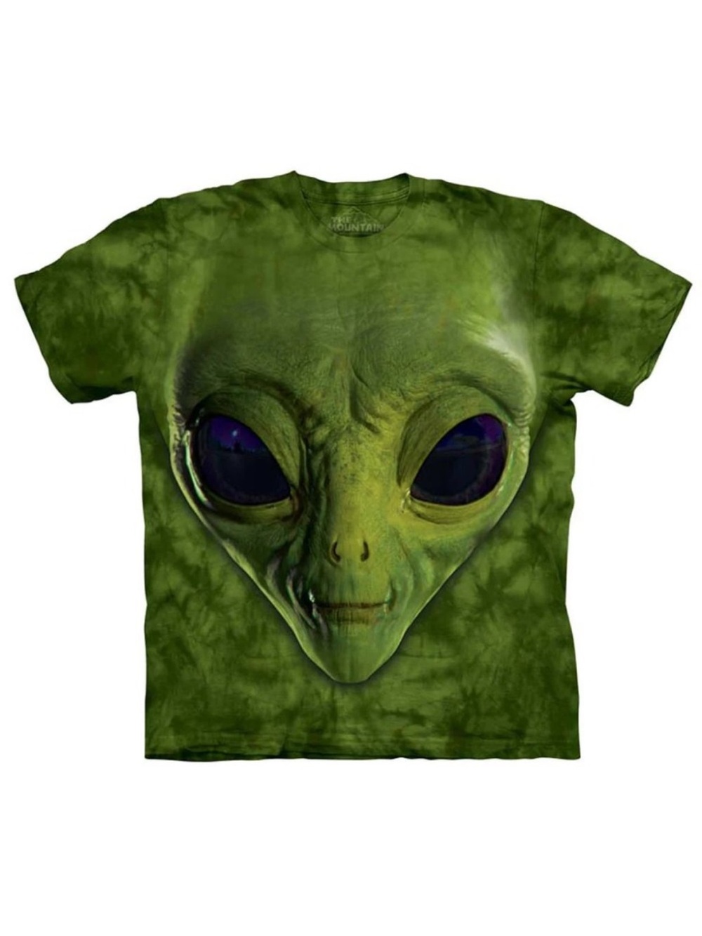 The Mountain Green Alien Face Classic Cotton Fall Shirt